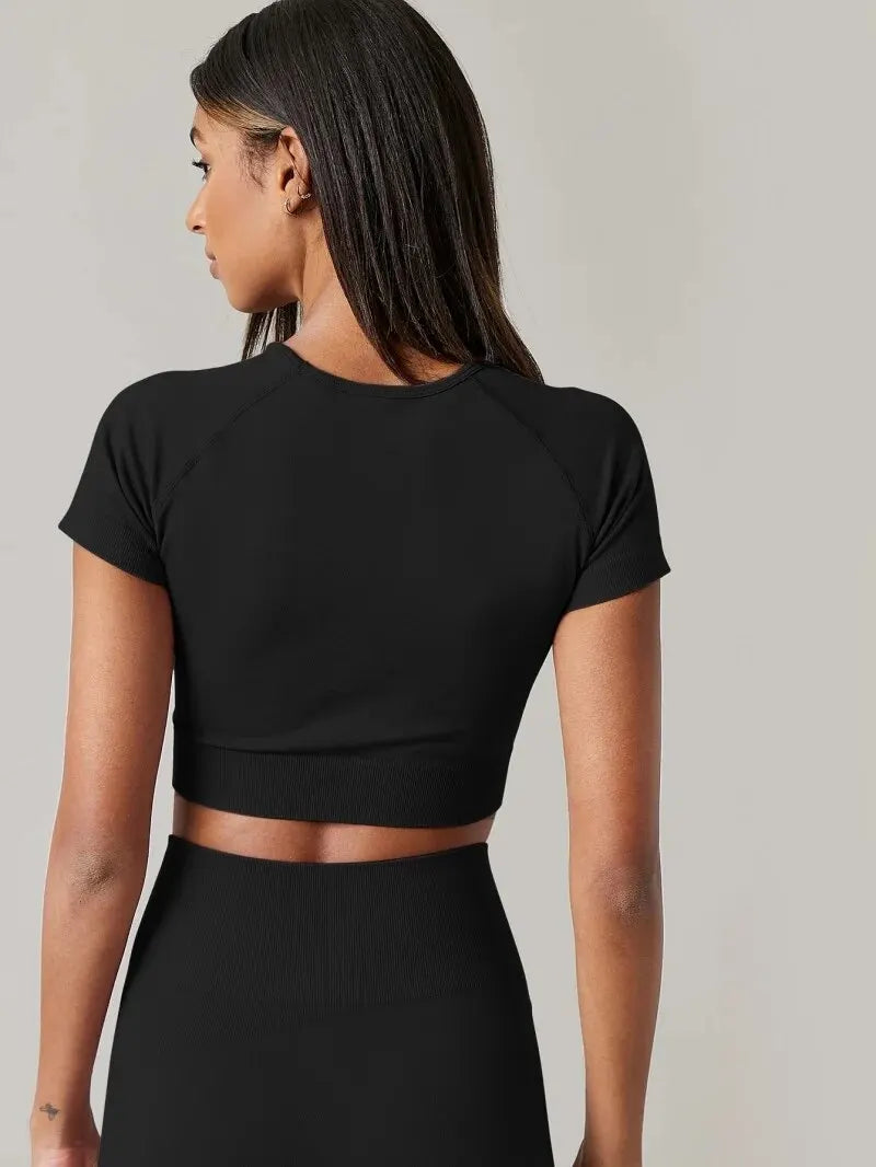 Seamless Yoga Top | Breathable Short Sleeve for Women