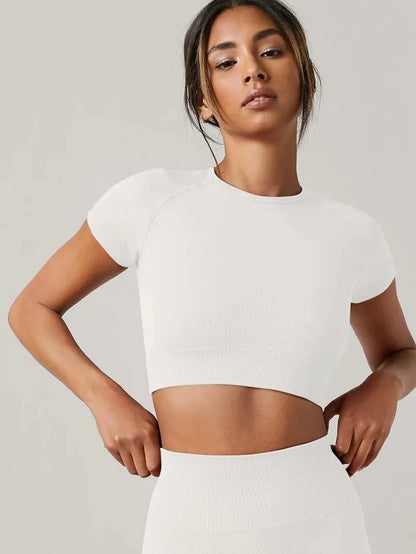 Seamless Yoga Top | Breathable Short Sleeve for Women