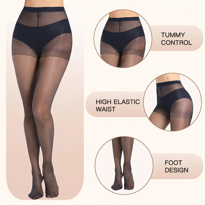 Luné | Ultra-Thin Silk Pantyhose – Pack of 8 | Anti-Snag & High-Elasticity