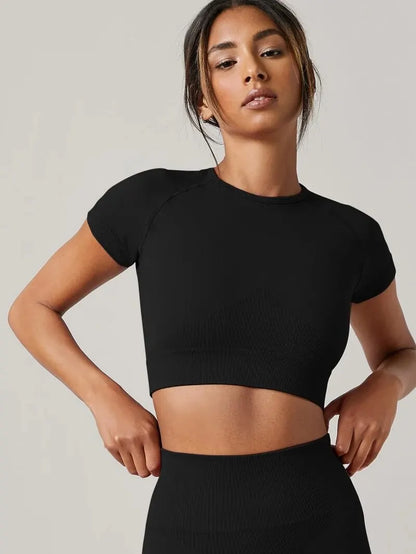 Seamless Yoga Top | Breathable Short Sleeve for Women