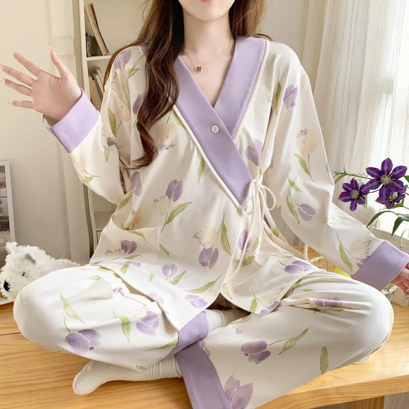 Luné | Maternity & Nursing Pyjama Set – Soft Breastfeeding Sleepwear