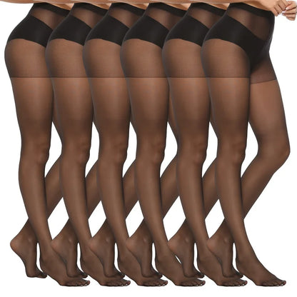 Luné | Ultra-Thin Silk Pantyhose – Pack of 8 | Anti-Snag & High-Elasticity