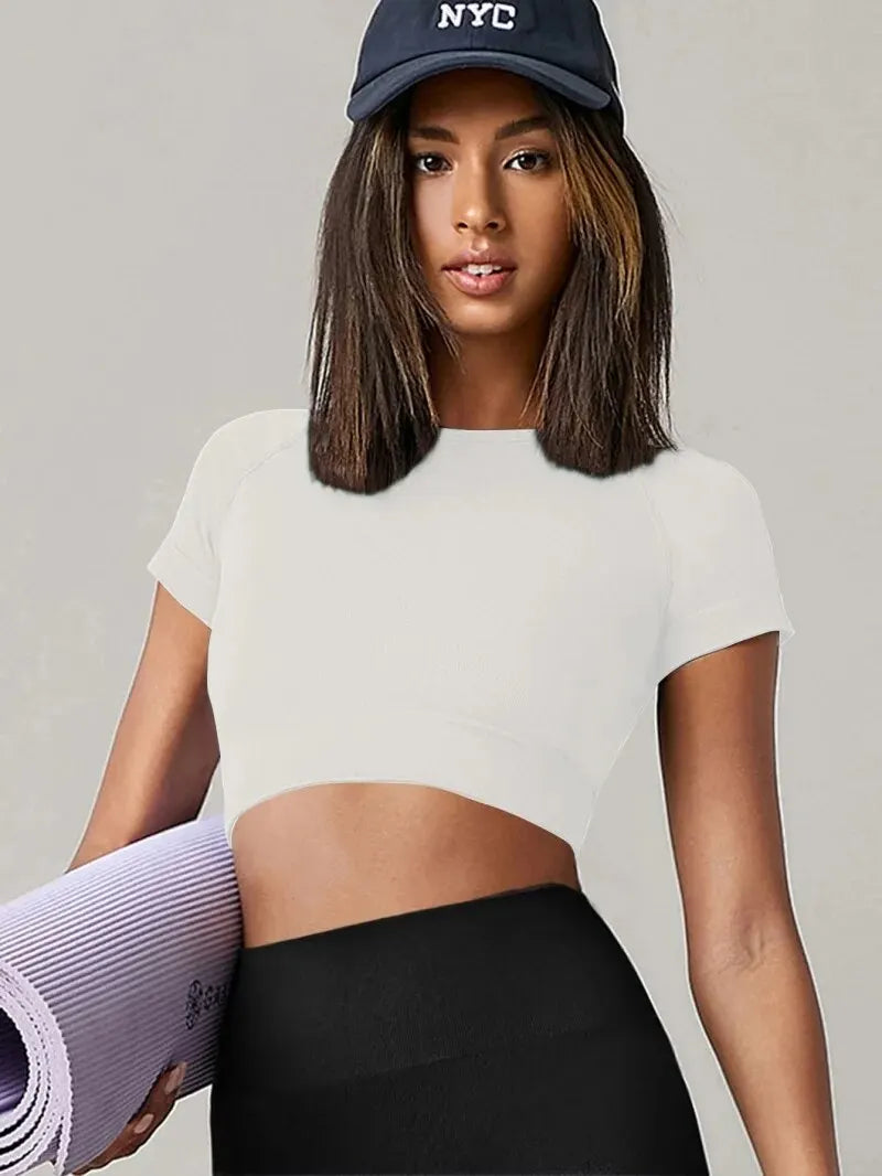 Seamless Yoga Top | Breathable Short Sleeve for Women