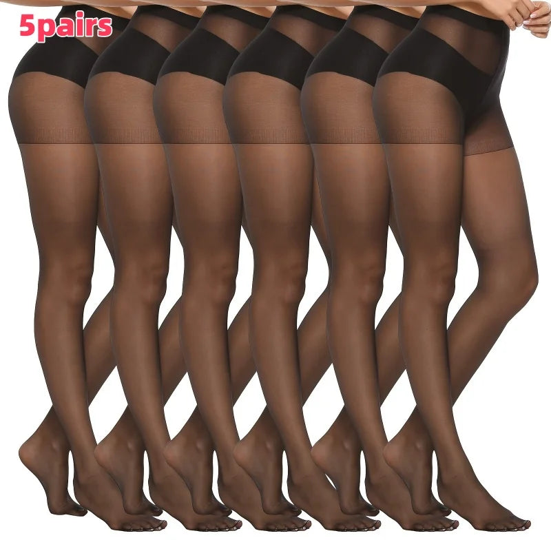 Luné | Ultra-Thin Silk Pantyhose – Pack of 8 | Anti-Snag & High-Elasticity